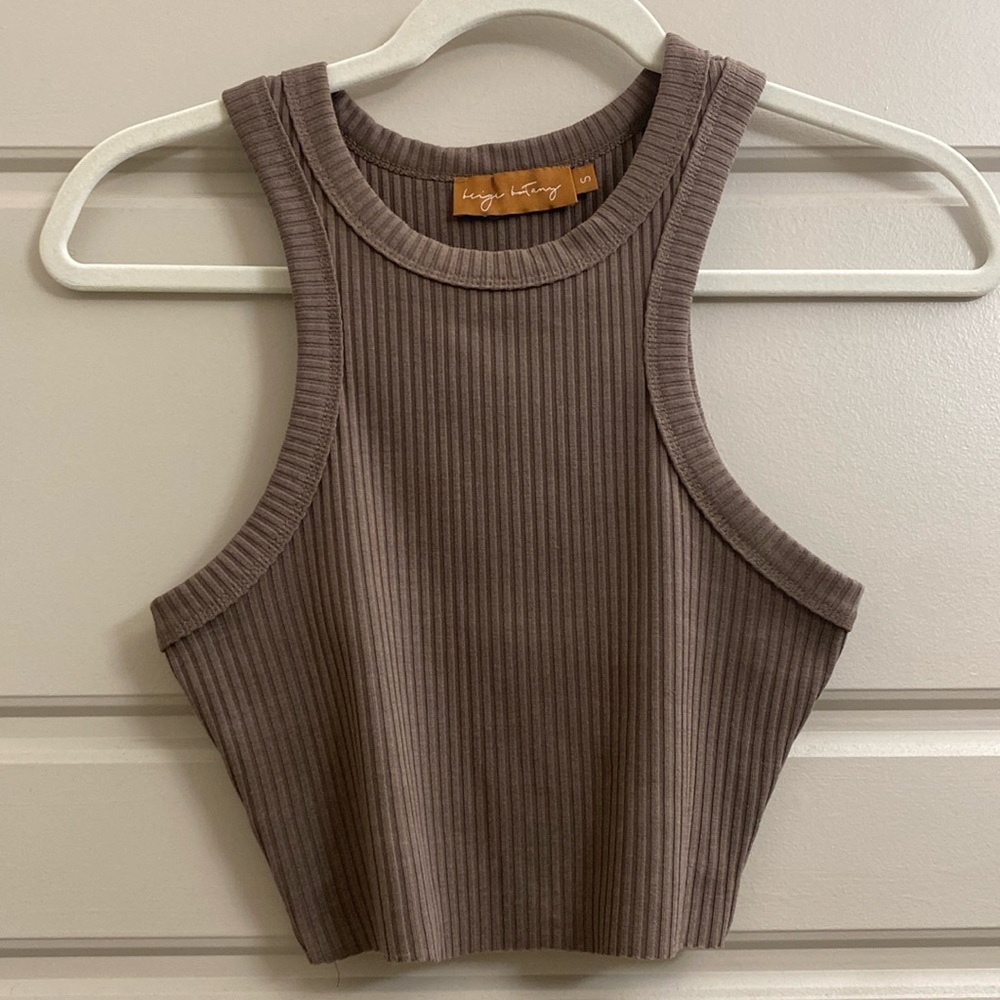 NEVER WORN Grey Bandit brown tank top